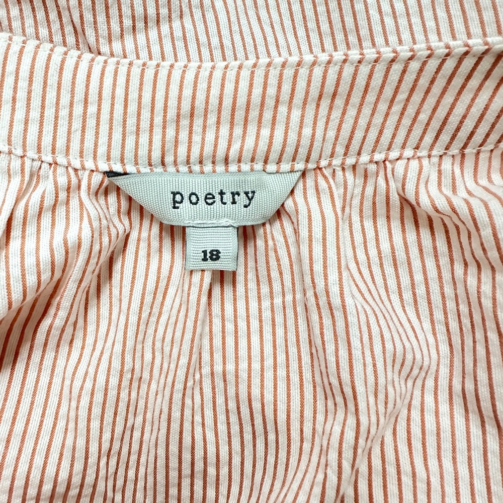 Poetry Peach Striped Blouse